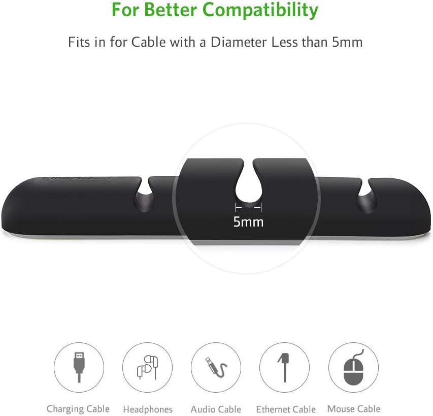 Buy UGREEN 30762 Cable Organizer 2 Piece Black 05 Online in Pakistan - UGREEN PK