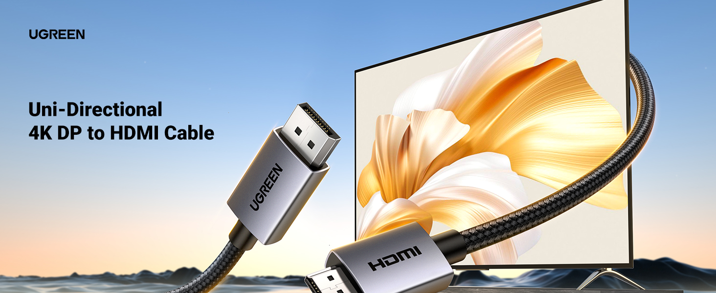 Buy UGREEN 35843 4K DisplayPort to HDMI Cable 3m 1080P@120Hz 001 Online in Pakistan - UGREEN PK
