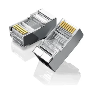Buy UGREEN 50248 RJ45 CAT6 Shielded Crystal Connectors (100 Pack) Metal Shielded Casing STP RJ45 Plugs, 8P8C Gold-Plated Ethernet Ends Modular Plugs for Cat6, Cat5e, Cat5 Solid and Stranded Network Cables Online in Pakistan - UGREEN PK