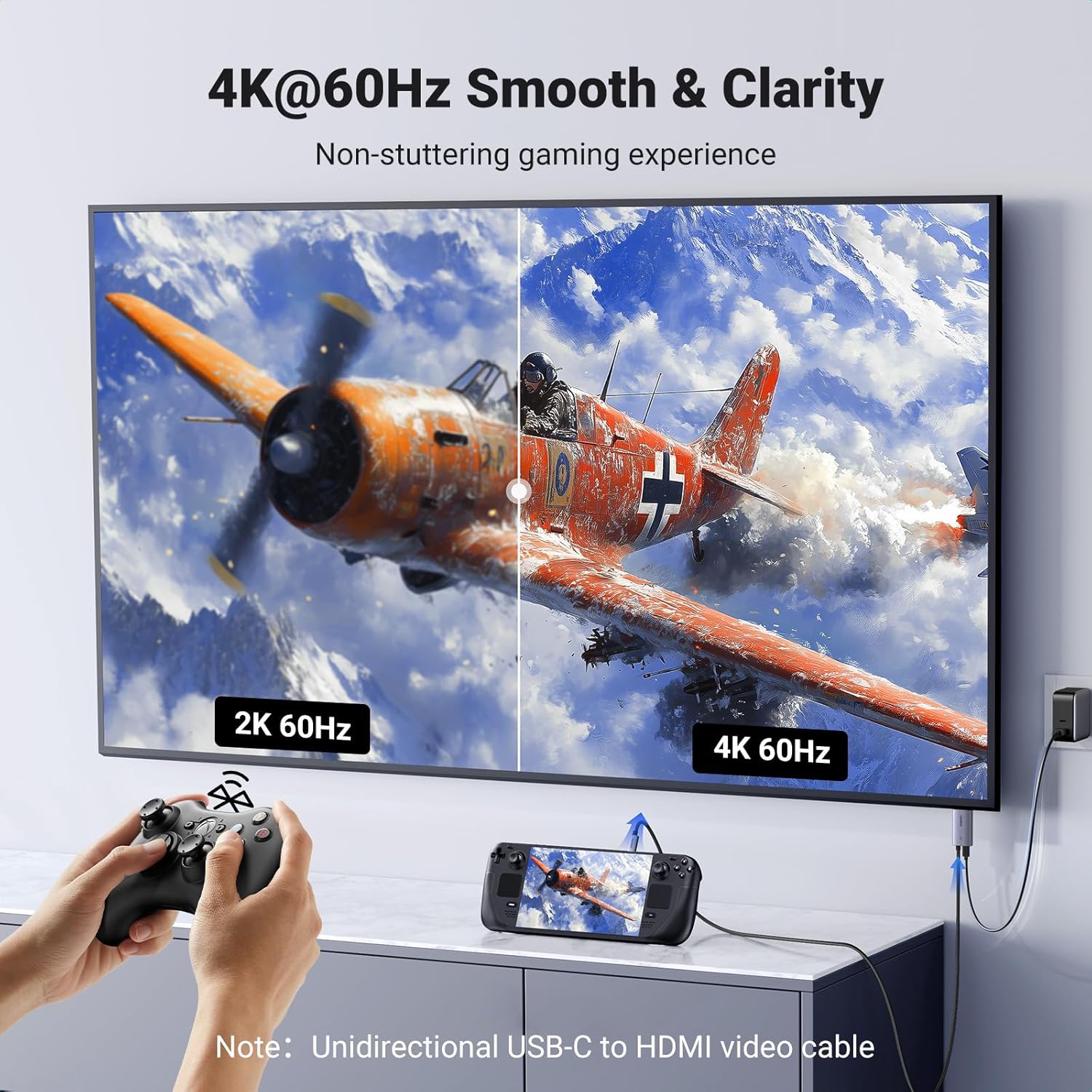 Buy UGREEN 55530 Unidirectional USB C to HDMI Cable 2 Meter with 100W PD Fast Charging 02 Online in Pakistan - UGREEN PK
