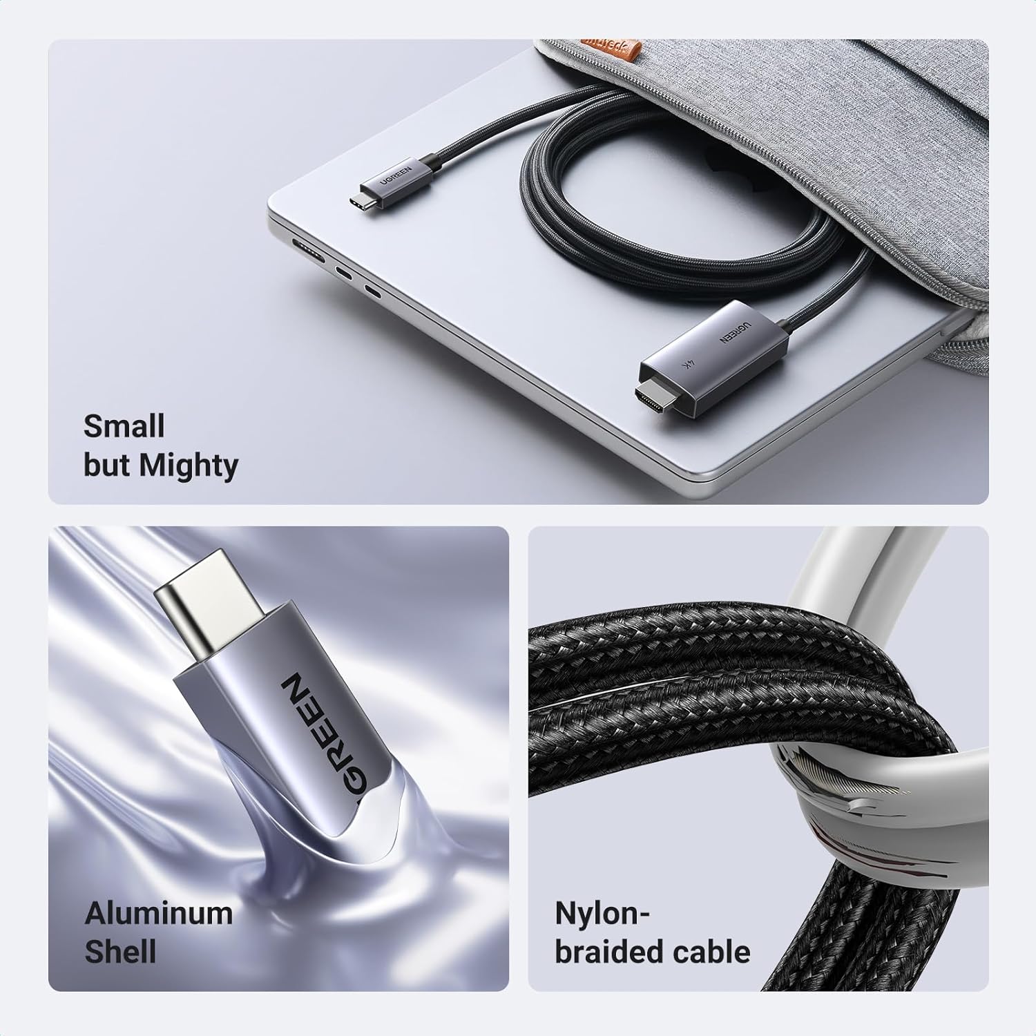 Buy UGREEN 55530 Unidirectional USB C to HDMI Cable 2 Meter with 100W PD Fast Charging 08 Online in Pakistan - UGREEN PK