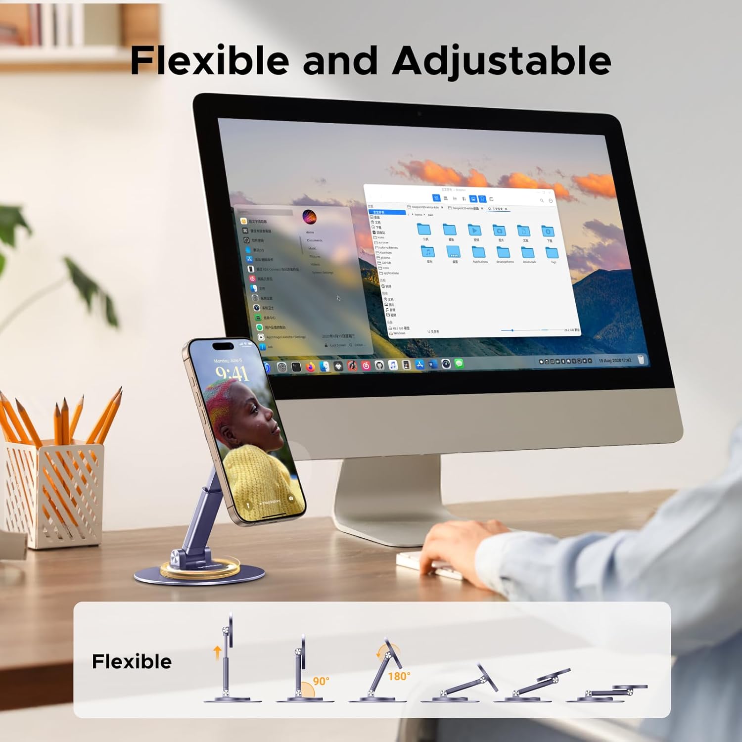 Buy UGREEN 65229 Magnetic 360° Rotation Phone Stand for MagSafe, Height Adjustable for iPhone 17 Air 16 Pro 15 Pro Max 14 Plus 13 12 Online in Pakistan - UGREEN PK