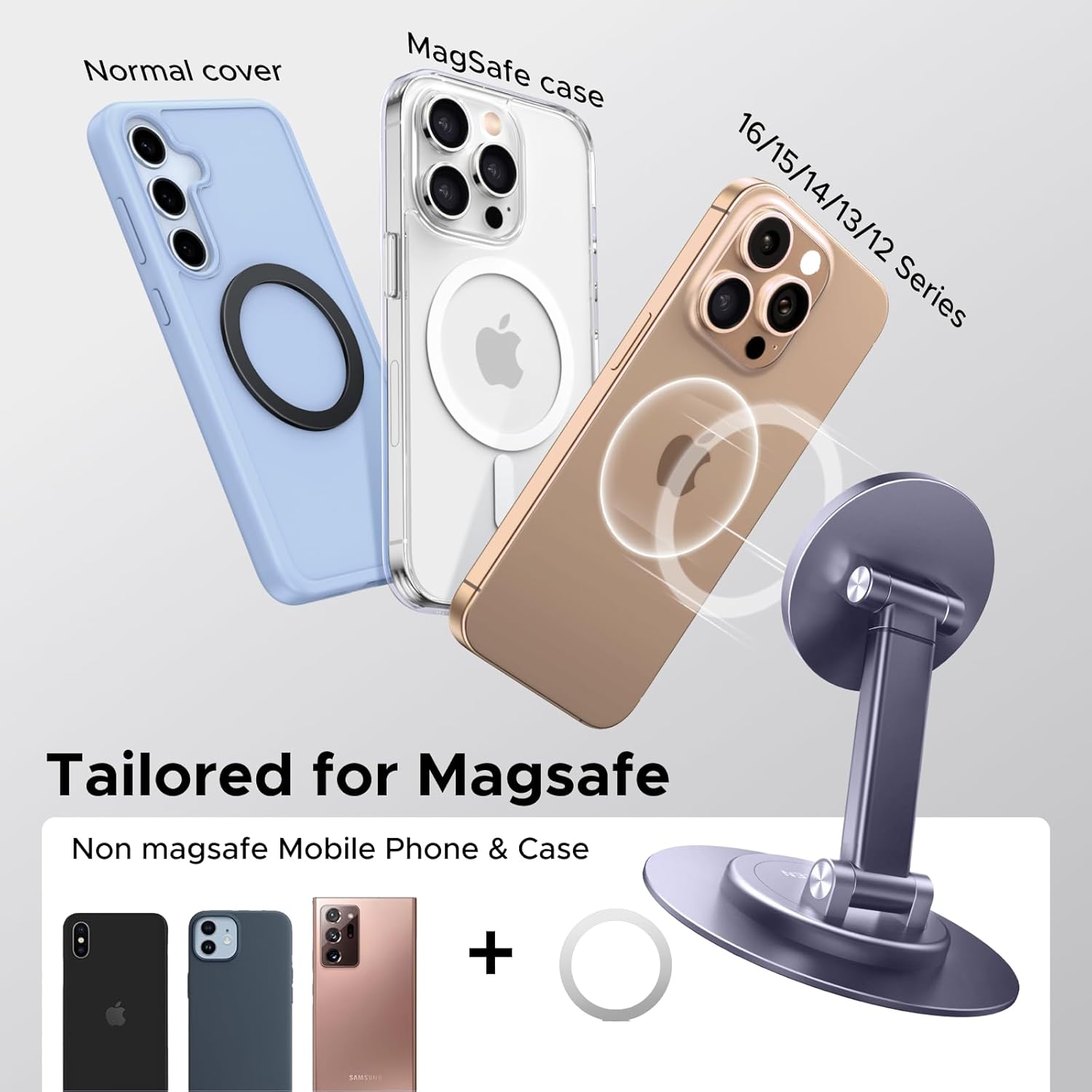 Buy UGREEN 65229 Magnetic 360° Rotation Phone Stand for MagSafe, Height Adjustable for iPhone 17 Air 16 Pro 15 Pro Max 14 Plus 13 12 Online in Pakistan - UGREEN PK
