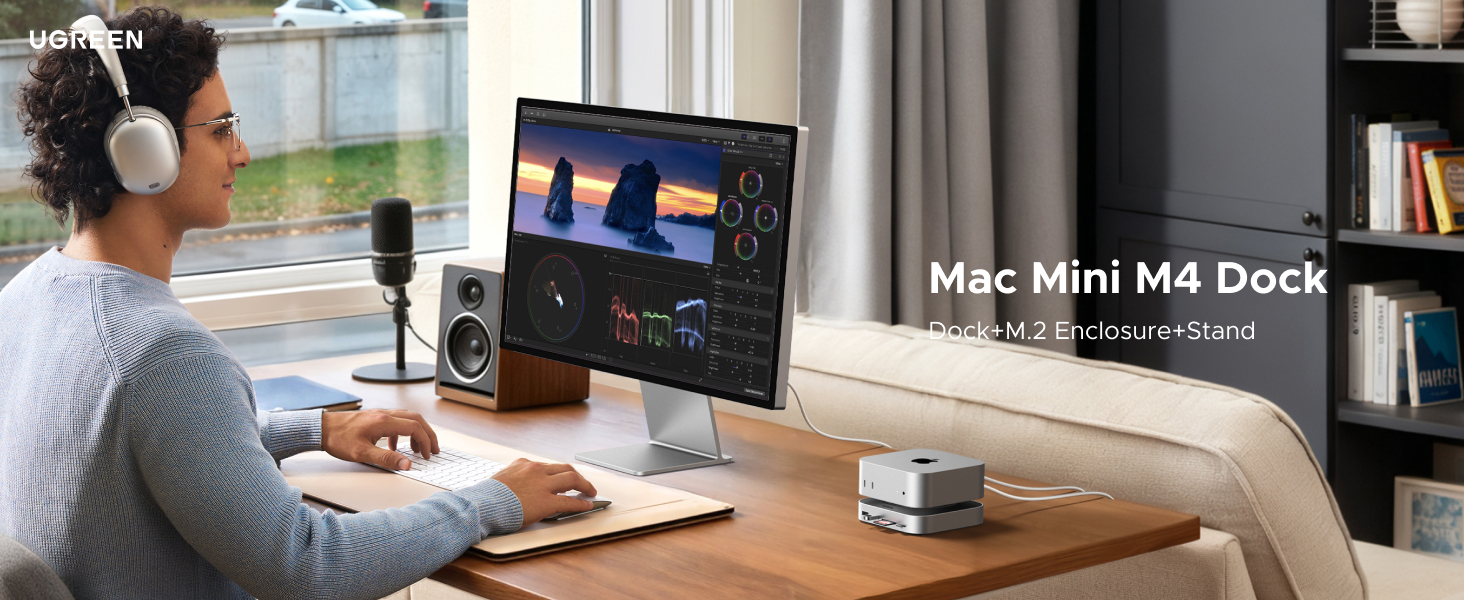 UGREEN 65487 Mac Mini Dock Price in Pakistan Buy UGREENย 65487ย Mac Mini M4 Dock & Stand with NVMe SSD Enclosure 11 in 1 Hub 001 Online in Pakistan - UGREEN PK