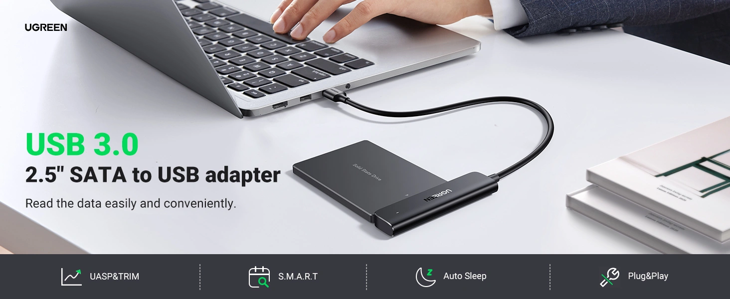 Buy UGREEN 70609 USB 3.0 to SATA Adapter, 2.5 Hard Drive Reader 001 Online in Pakistan - UGREEN PK