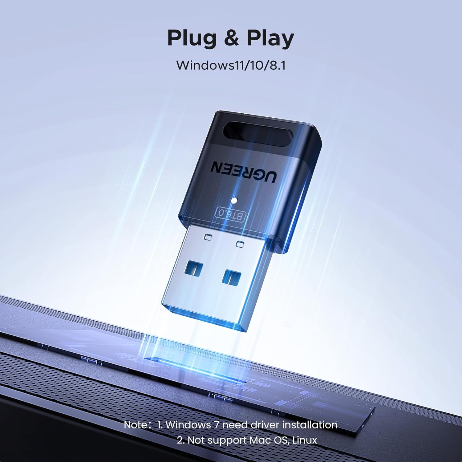 Buy UGREEN 75073 Bluetooth 6.0 Adapter USB Dongle for PC 03 Online in Pakistan - UGREEN PK