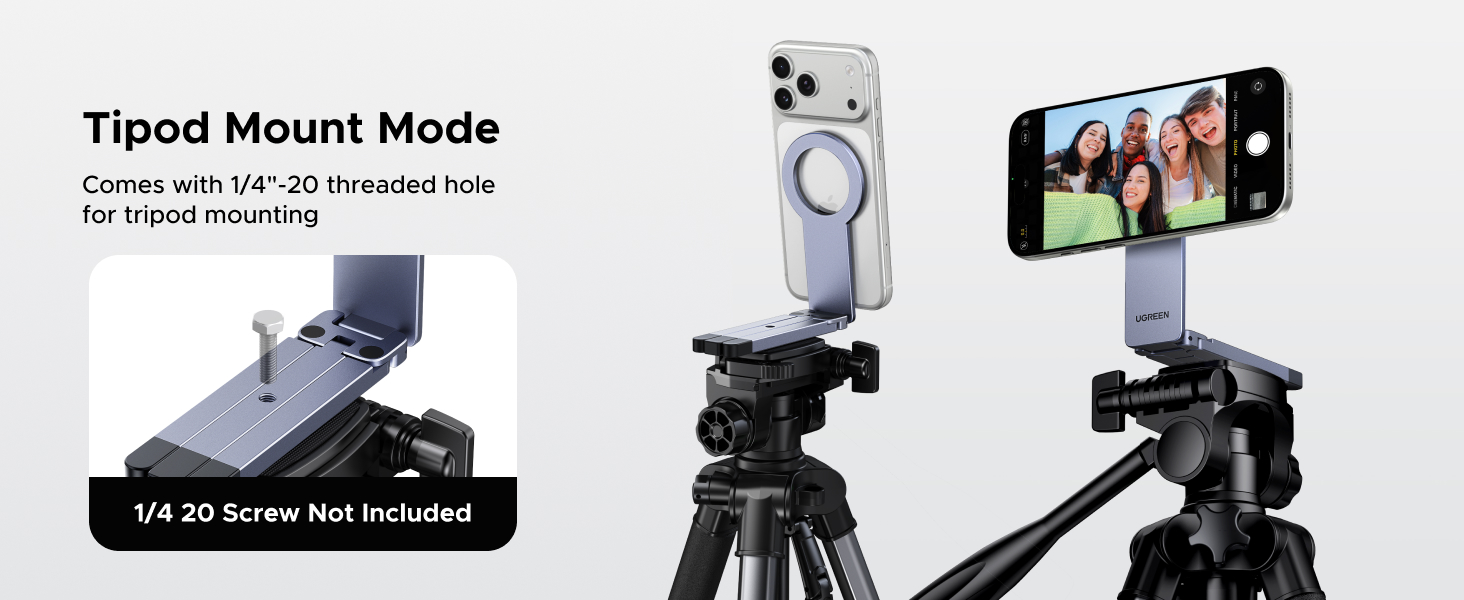 UGREEN 75509 MagSafe Tripod 360° Rotating Adjustable Magnetic Phone Stand with 1/4'' Screw Port for iPhone 17/16/15/14/13/12 Buy UGREEN 75509 MagSafe Tripod 360° Rotating Adjustable Magnetic Phone Stand with 1/4'' Screw Port for iPhone 17/16/15/14/13/12 Online in Pakistan - UGREEN PK