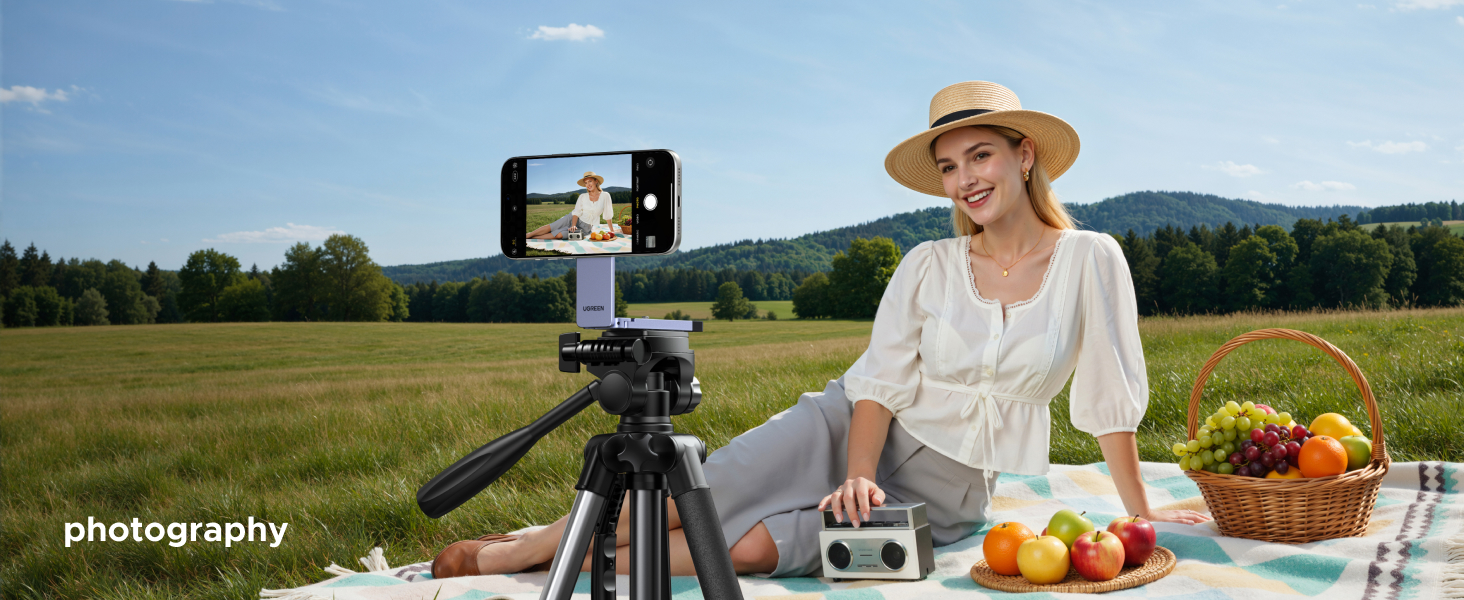 UGREEN 75509 MagSafe Tripod 360° Rotating Adjustable Magnetic Phone Stand with 1/4'' Screw Port for iPhone 17/16/15/14/13/12 Buy UGREEN 75509 MagSafe Tripod 360° Rotating Adjustable Magnetic Phone Stand with 1/4'' Screw Port for iPhone 17/16/15/14/13/12 Online in Pakistan - UGREEN PK