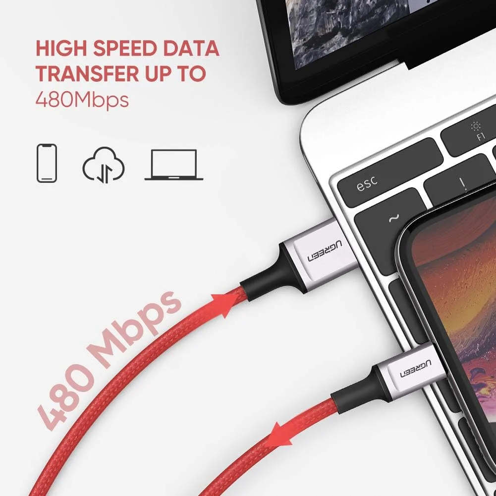 UGREEN US293 USB to Lightning Cable 1 Meter 2.4A - UGREEN PK