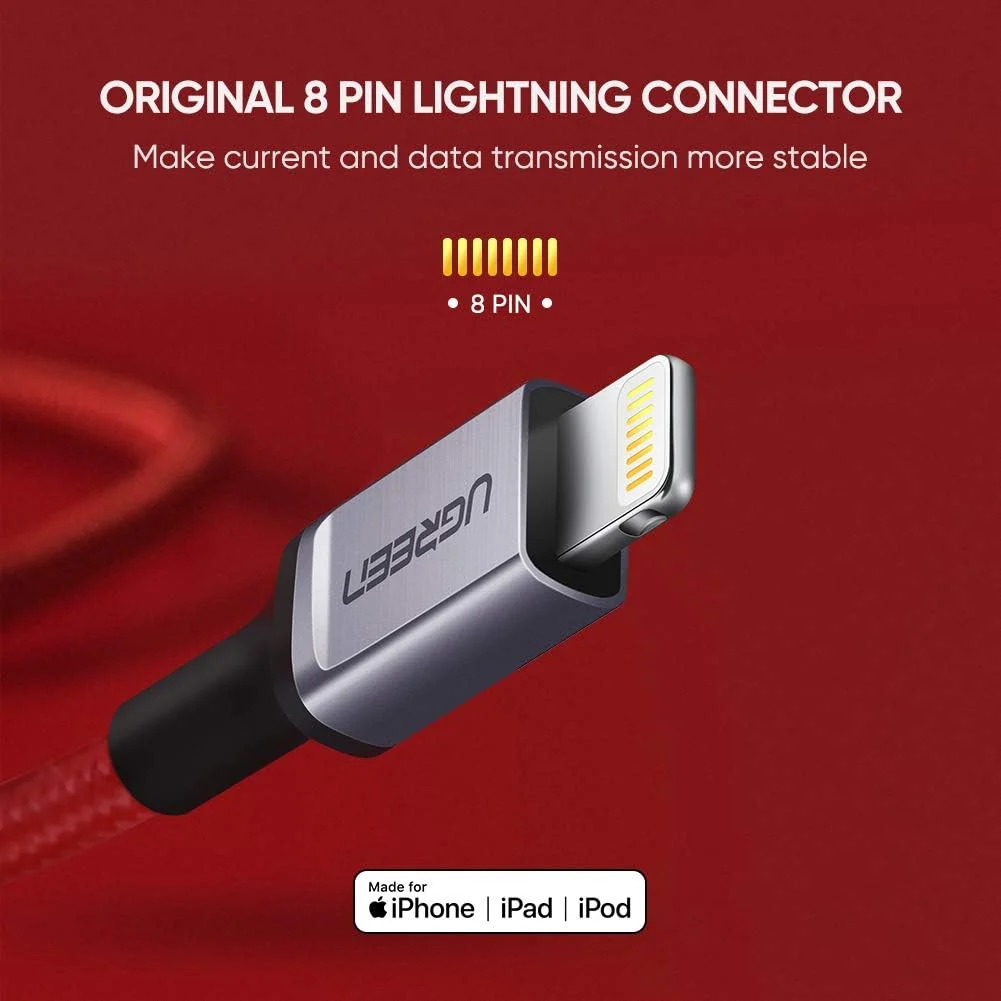 UGREEN US293 USB to Lightning Cable 1 Meter 2.4A - UGREEN PK