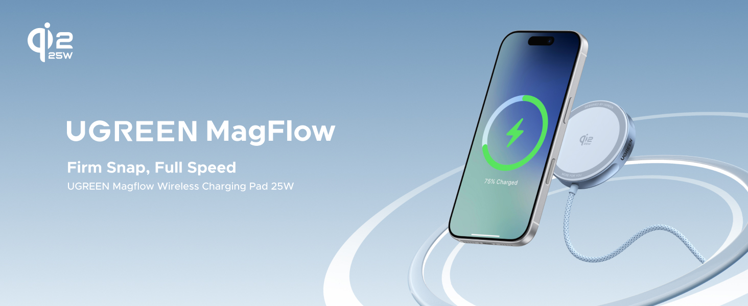 UGREEN 55959 MagFlow 25W Wireless Charger UGREEN 55959 MagFlow 25W Magnetic Wireless Charger - UGREEN PK